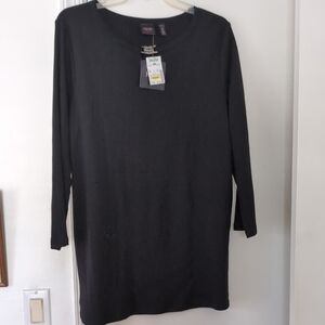 Charter Club Black Long Sleeve Top
